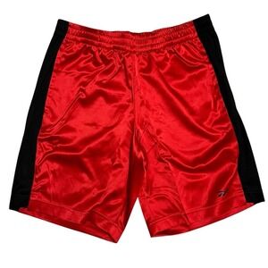 Reebok‎ Basketball Satin & Mesh Shorts Red Size Medium NWT